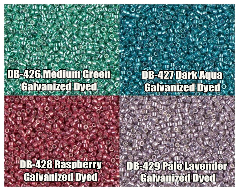 11/0 Delica Beads, DB0426, DB0427, DB0428, DB0429 - The Argus Collection