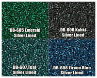 11/0 Delica Beads, DB0605, DB0606, DB0607, DB0608 - The Argus Collection