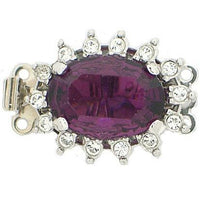 Queen Victoria 3-Strand Box Clasp with Austrian Crystals in 9 colours - The Argus Collection