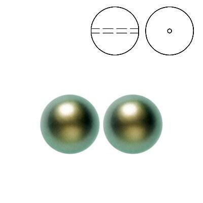 Brilliance Crystal Pearls, 5810, Iridescent Green, 3, 4, 6, 8 & 10mm - The Argus Collection