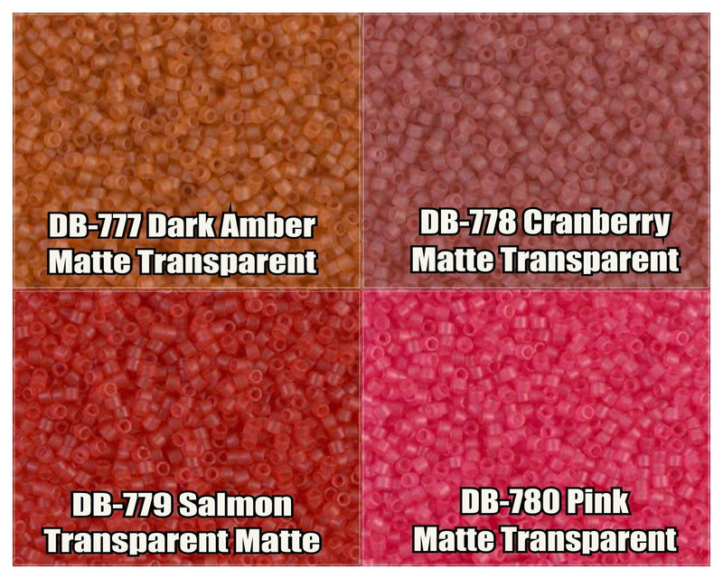 11/0 Delica Beads, DB0777, DB0778, DB0779, DB0780 - The Argus Collection