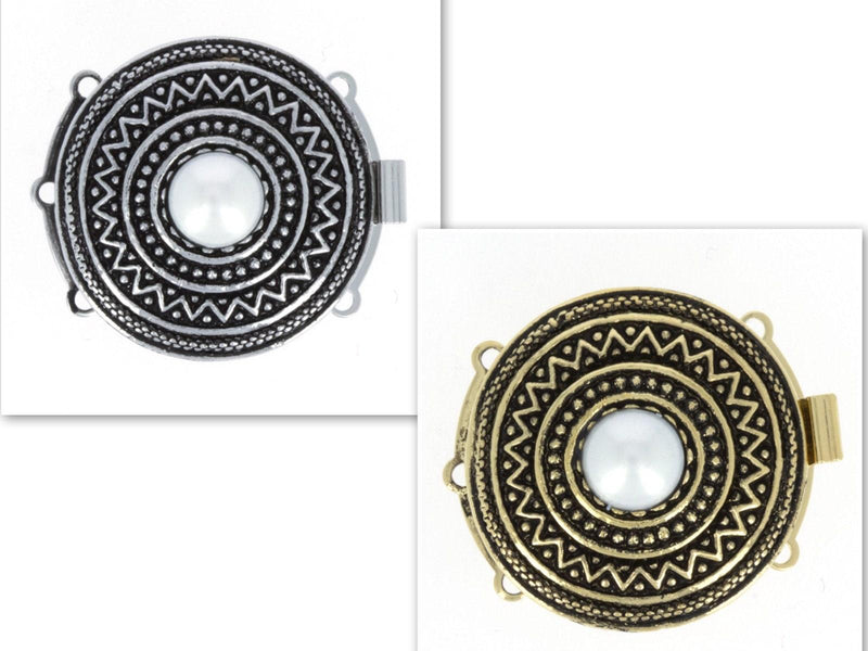 Aztec 3-Strand Box Clasps in 2 Finishes - The Argus Collection