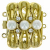 Trio 3-Strand Box with Austrian Crystals & Pearls in 2 Finishes - The Argus Collection