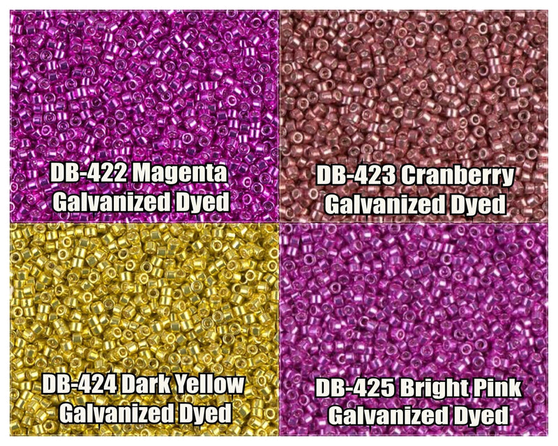 11/0 Delica Beads, DB0422, DB0423, DB0424, DB0425 - The Argus Collection