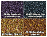 11/0 Delica Beads, DB0464, DB0465, DB0501, DB0505 - The Argus Collection