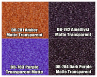 11/0 Delica Beads, DB0781, DB0782, DB0783, DB0784 - The Argus Collection