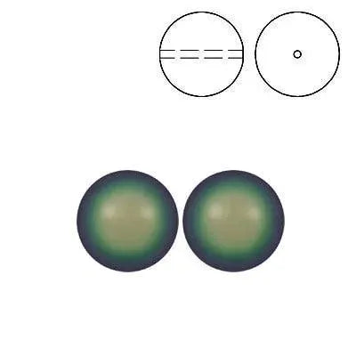 Brilliance Crystal Pearls, 5810, Scarabaeus Green, 3, 4, 6, 8, or 10mm - The Argus Collection