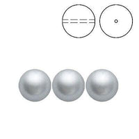 Brilliance Crystal Pearls, 5810, Light Grey, 3, 4, 6, 8 or 10mm - The Argus Collection