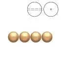 Brilliance Crystal Pearls, 5810, Bright Gold, 3, 4, 6, 8 or 10mm - The Argus Collection