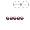 Brilliance Crystal Pearls, 5810, Burgundy, 3, 4, 6, 8 or 10mm - The Argus Collection