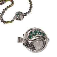 Yin Yang 1-strand Box Clasp with Austrian Crystals - The Argus Collection