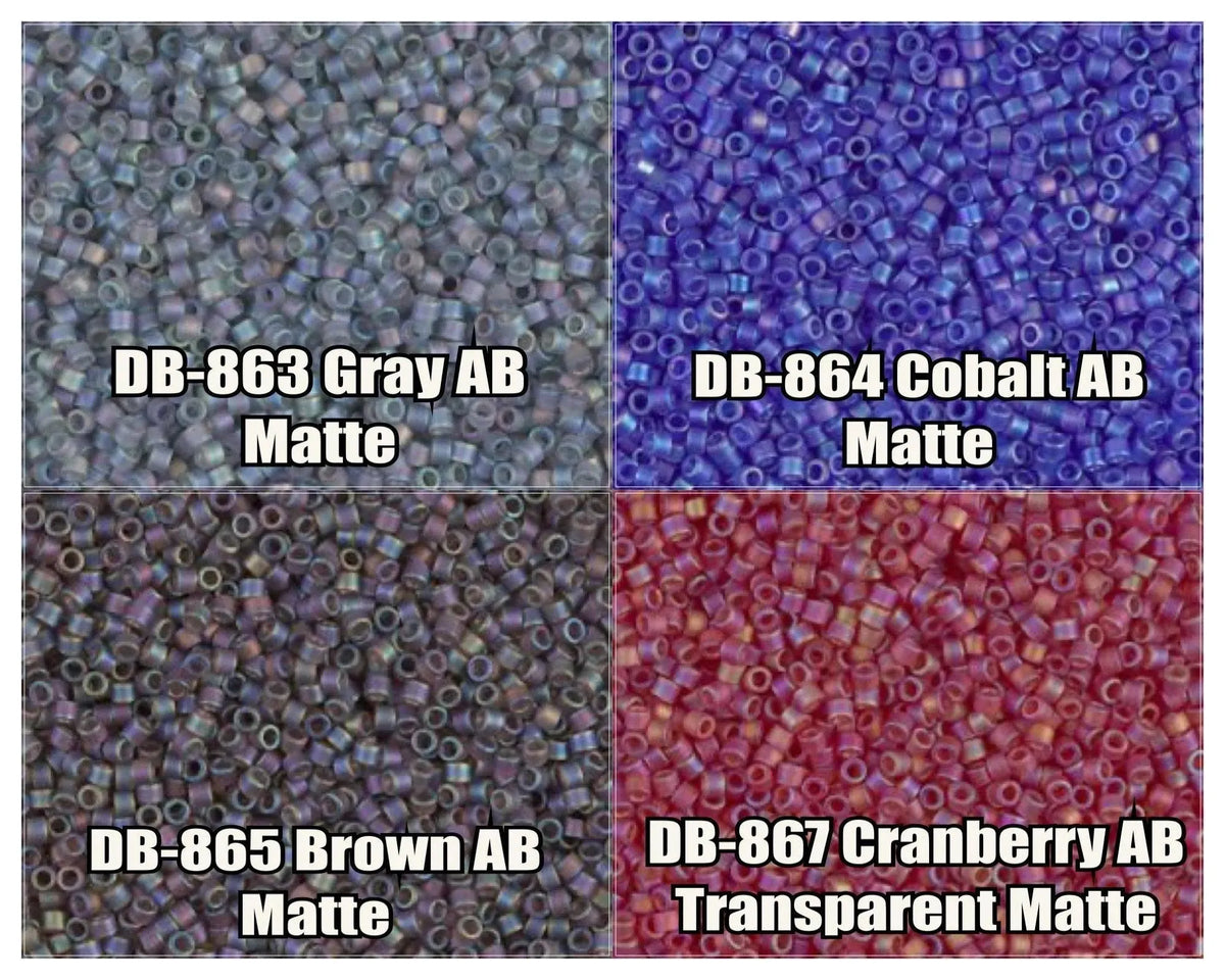 11/0 Delica Beads, DB0863, DB0864, DB0865, DB0867 - The Argus Collection