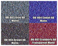 11/0 Delica Beads, DB0863, DB0864, DB0865, DB0867 - The Argus Collection