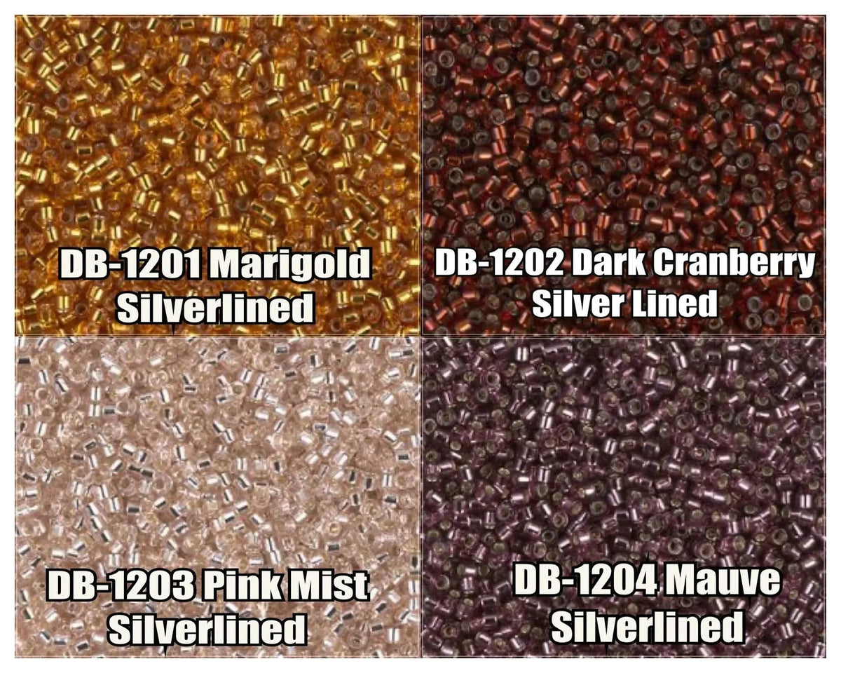 11/0 Delica Beads, DB1201, DB1202, DB1203, DB1204 - The Argus Collection