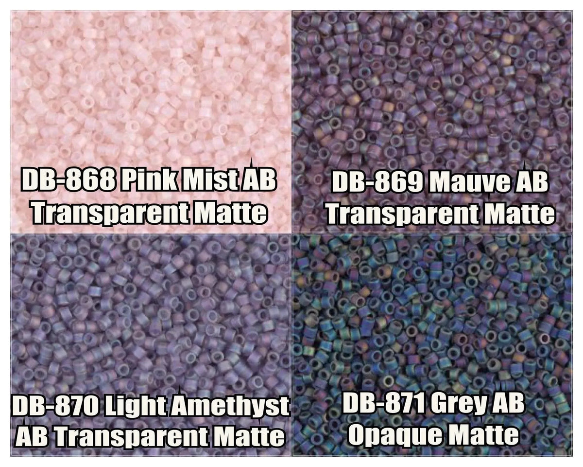 11/0 Delica Beads, DB0868, DB0869, DB0870, DB0871 - The Argus Collection