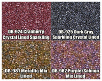 11/0 Delica Beads, DB0924, DB0925, DB0981, DB0982 - The Argus Collection