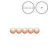 Brilliance Crystal Pearls, 5810, Peach in 3, 4, 6 or 8mm - The Argus Collection