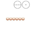 Brilliance Crystal Pearls, 5810, Peach in 3, 4, 6 or 8mm - The Argus Collection