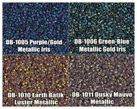 11/0 Delica Beads, DB1005, DB1006, DB1010, DB1011 - The Argus Collection