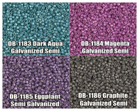 11/0 Delica Beads, DB1183, DB1184, DB1185, DB1186 - The Argus Collection