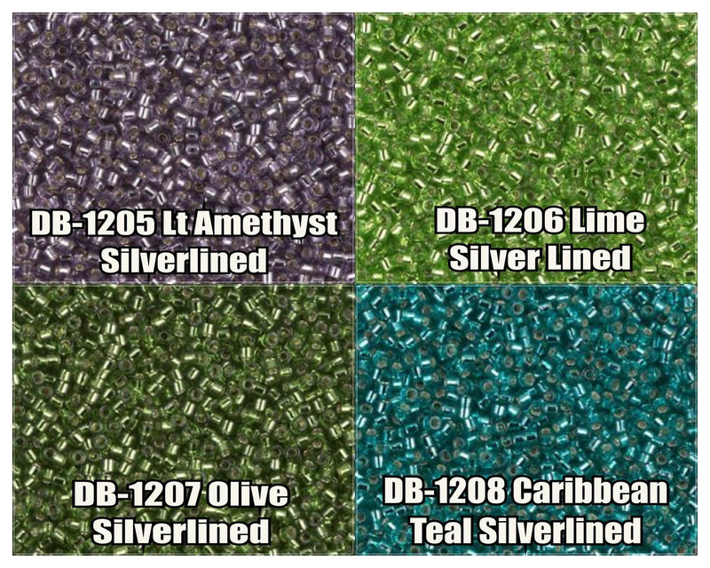 11/0 Delica Beads, DB1205, DB1206, DB1207, DB1208 - The Argus Collection