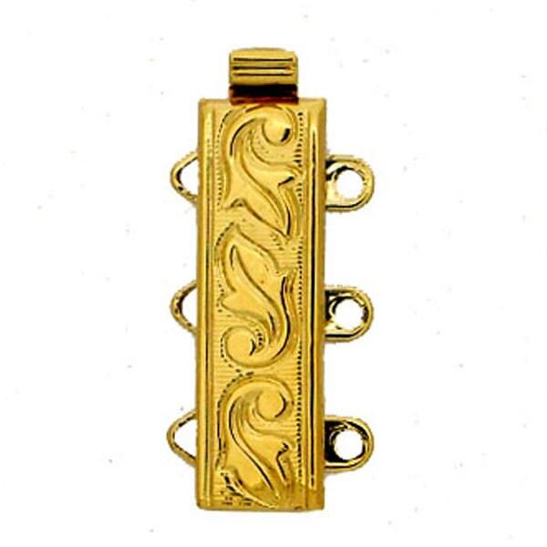 Nouveau, 3-Strand Clasp, by Claspgarten, 2 Finishes - The Argus Collection