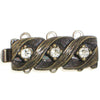 Triple Twist, 3-Strand Claspgarten Clasp, Austrian Crystals - The Argus Collection