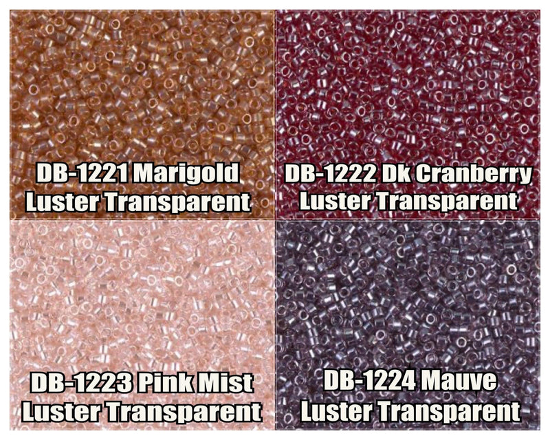 11/0 Delica Beads, DB1221, DB1222, DB1223, DB1224 - The Argus Collection