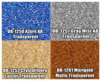 11/0 Delica Beads, DB1250, DB1251, DB1252, DB1261 - The Argus Collection