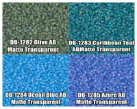 11/0 Delica Beads, DB1282, DB1283, DB1284, DB1285 - The Argus Collection