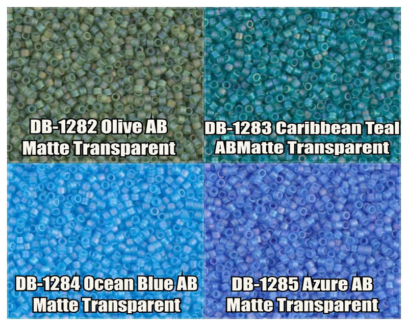 11/0 Delica Beads, DB1282, DB1283, DB1284, DB1285 - The Argus Collection