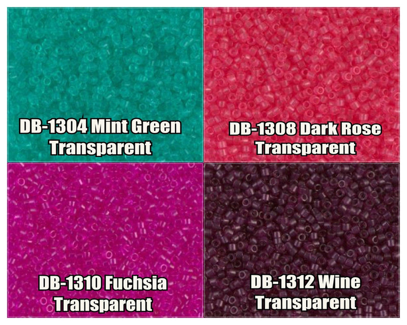 11/0 Delica Beads, DB1304, DB1308, DB1310, DB1312 - The Argus Collection