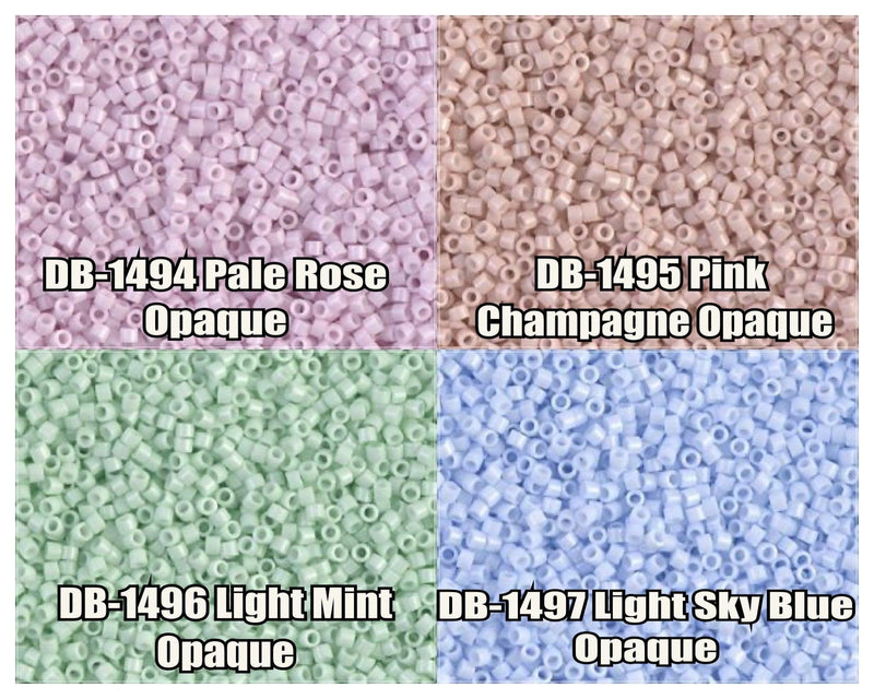 11/0 Delica Beads, DB1494, DB1495, DB1496, DB1497 - The Argus Collection