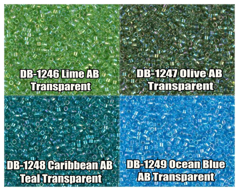 11/0 Delica Beads, DB1246, DB1247, DB1248, DB1249 - The Argus Collection