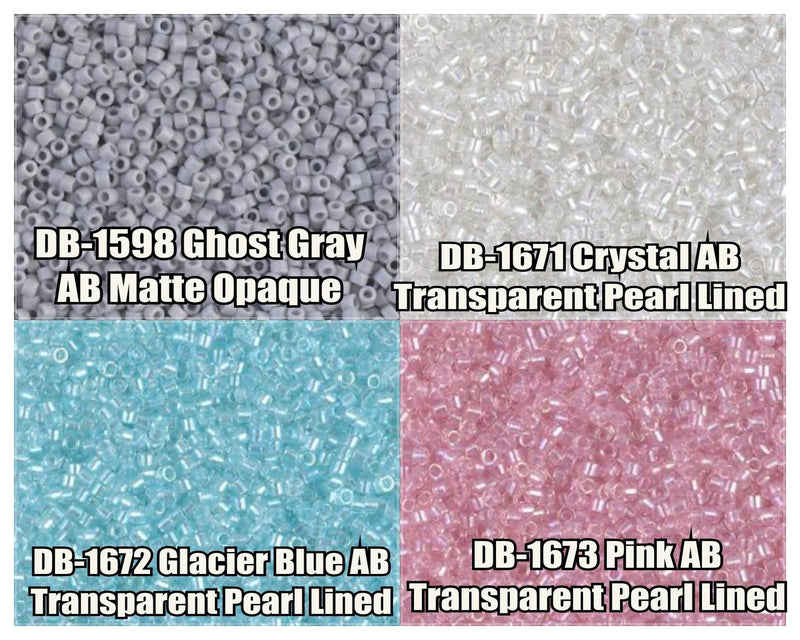 11/0 Delica Beads, DB1598, DB1671, DB1672, DB1673 - The Argus Collection