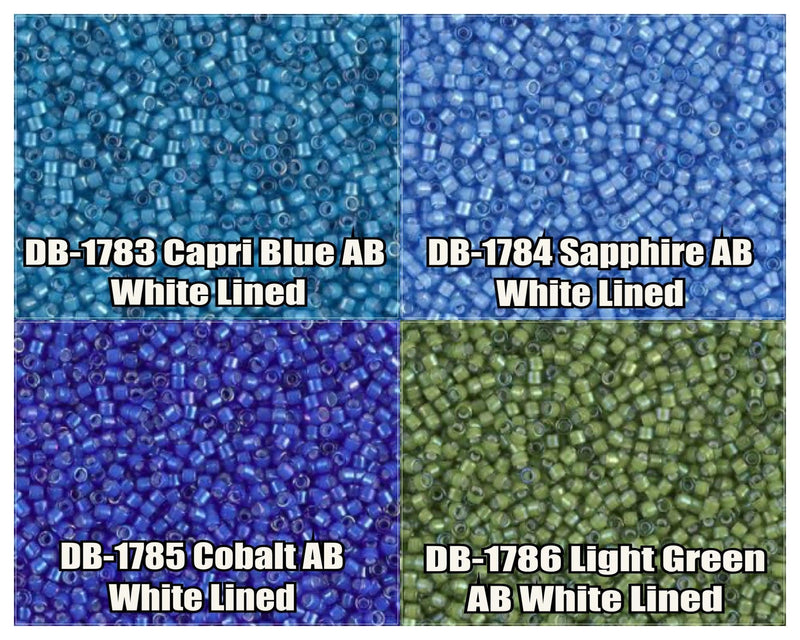 11/0 Delica Beads, DB1783, DB1784, DB1785, DB1786 - The Argus Collection