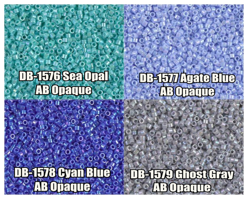 11/0 Delica Beads, DB1576, DB1577, DB1578, DB1579 - The Argus Collection