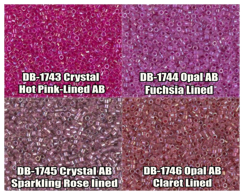 11/0 Delica Beads, DB1743, DB1744, DB1745, DB1746 - The Argus Collection