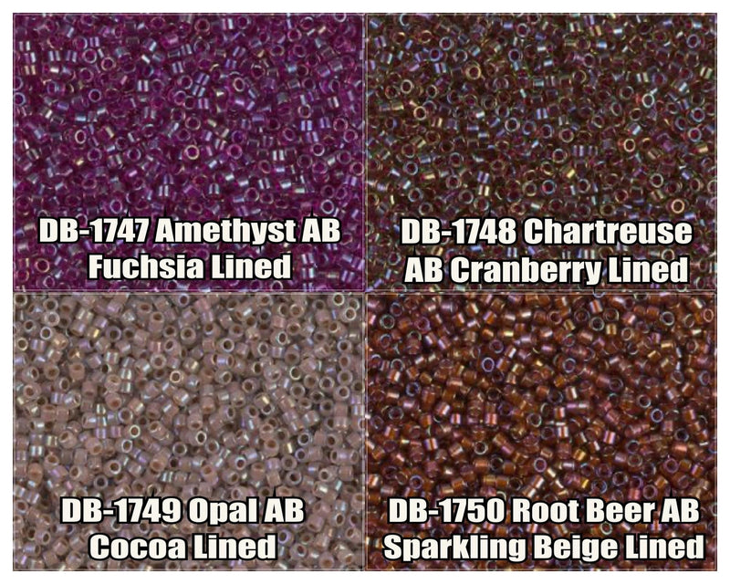 11/0 Delica Beads, DB1747, DB1748, DB1749, DB1750 - The Argus Collection