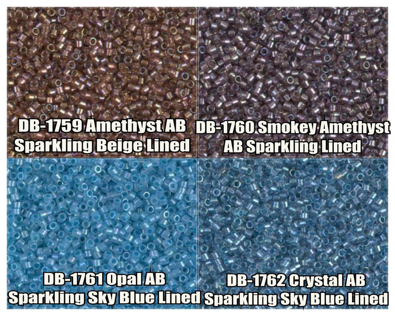 11/0 Delica Beads, DB1759, DB1760, DB1761, DB1762 - The Argus Collection