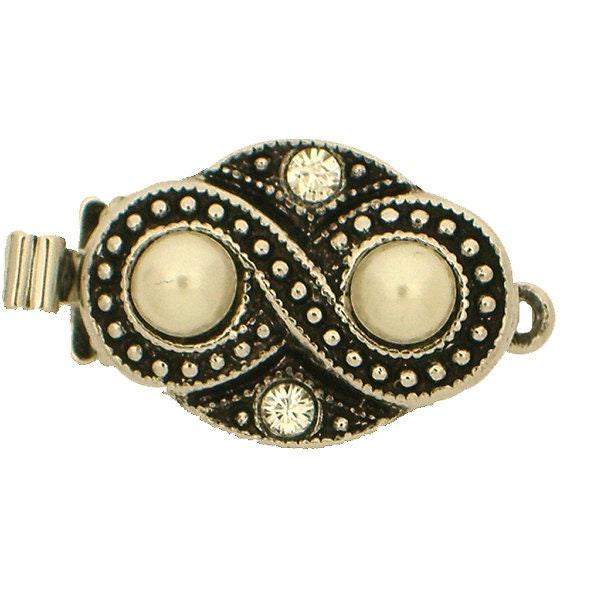 Pearl Eyes 1-Strand Box Clasp in 2 Finishes - The Argus Collection