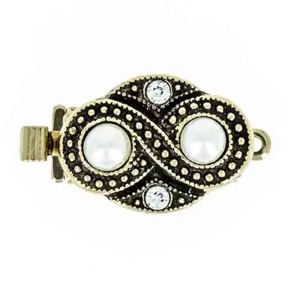 Pearl Eyes 1-Strand Box Clasp in 2 Finishes - The Argus Collection