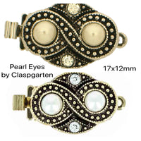 Pearl Eyes 1-Strand Box Clasp in 2 Finishes - The Argus Collection