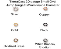 Small Oval Jump Rings, 20 Gauge, 50 or 100 Pcs, 6 Finishes - The Argus Collection