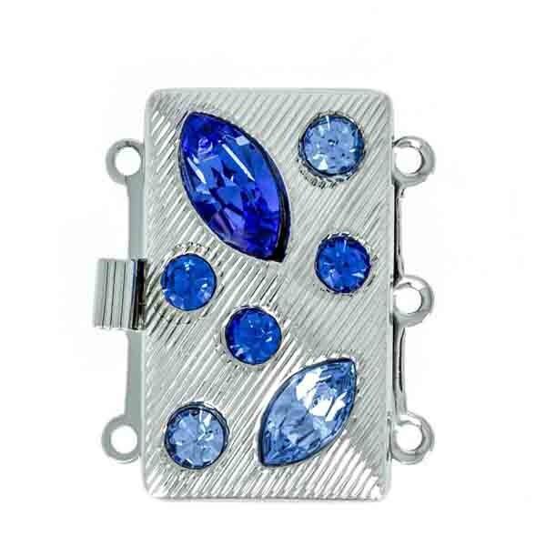 Cosmic 3-Strand Box Clasp with Austrian Crystals in 6 Colors - The Argus Collection