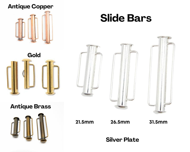 Tube Slide Bars, Tube Clasps, 21.5mm, 26.5mm, & 31.5mm - The Argus Collection