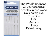 COLLAPSIBLE Eye Variety Pack, 3 or 5 Needles, 2.5"\6.3cm, Extra Fine, Fine, Medium, Heavy & Extra Heavy - ArgusCollection