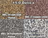 15/0 Miyuki Delica beads, DBS0034, DBS0037, DBS0038, DBS0041 - 7 grams tube - The Argus Collection