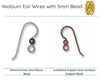 Tierracast, NIOBIUM French Hook Ear Wires, with 2 or 3mm bead, TierraCast, 2 Pair - The Argus Collection