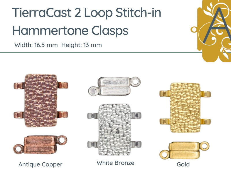 Hammertone Stitch-In Magnetic Clasp, Tierracast - The Argus Collection